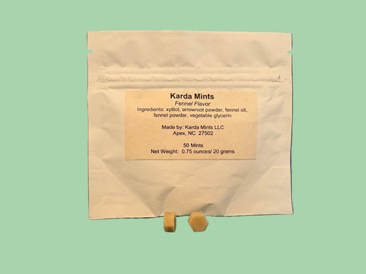 Karda Mints Package and Mints _ Fennel Flavor